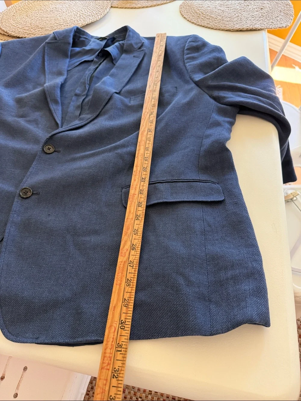 Lauren Ralph Lauren Blue Textured Sport Coat Sz 52L
